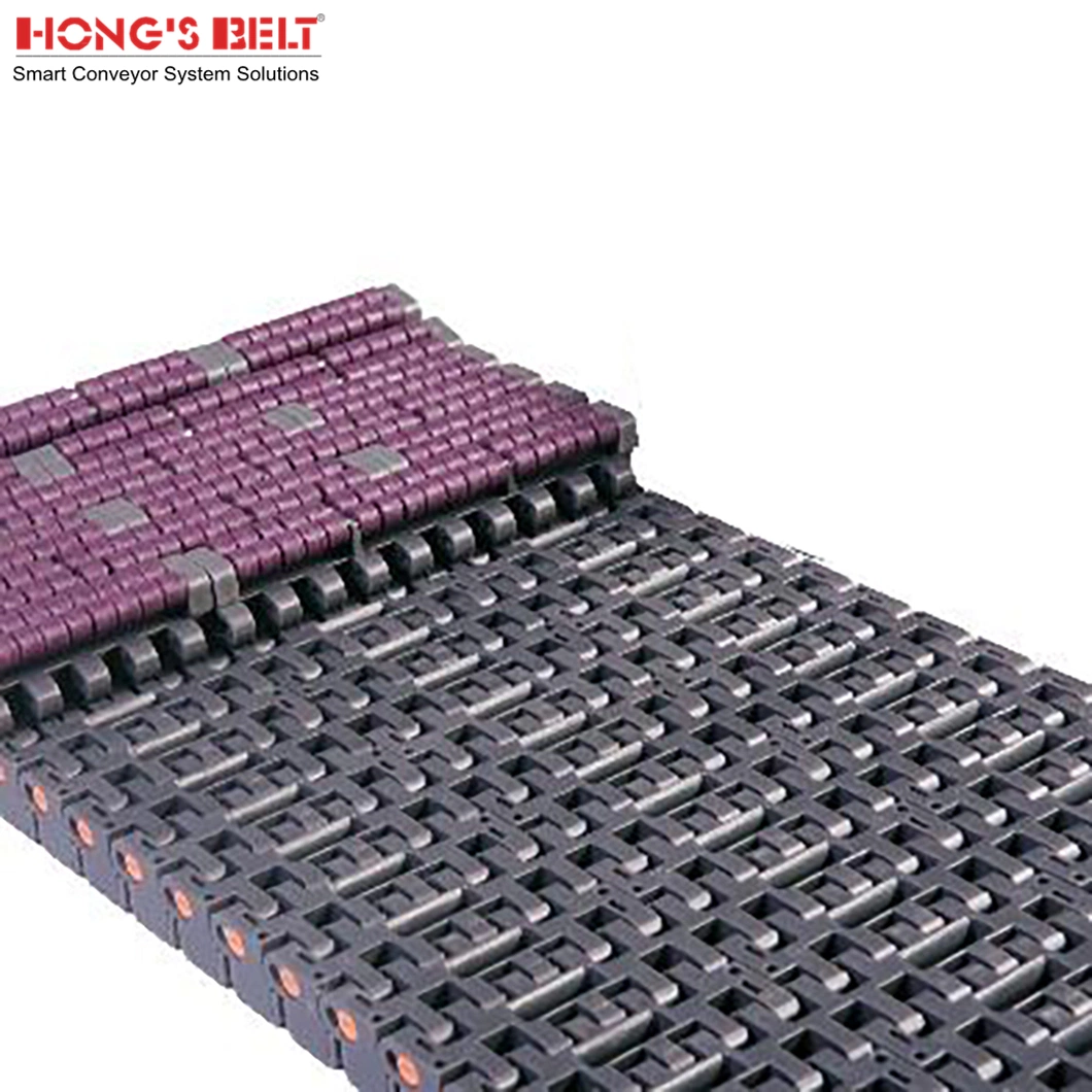 Hongsbelt HS-Lbp1005 Low Pack Pressure Roller Top Modular Belt for Box /Beverage/Express Transport with High Load Capacity
