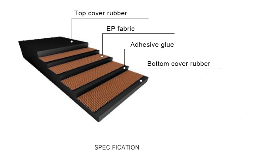 800mm Belt Width Ep Herringbone Rubber Conveyor Belts Cheap Price