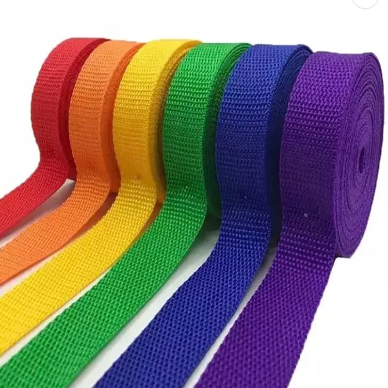 Multi Color 15mm Width 1mm Thickness Bag Straps Handle PP Webbing Belt Rolls