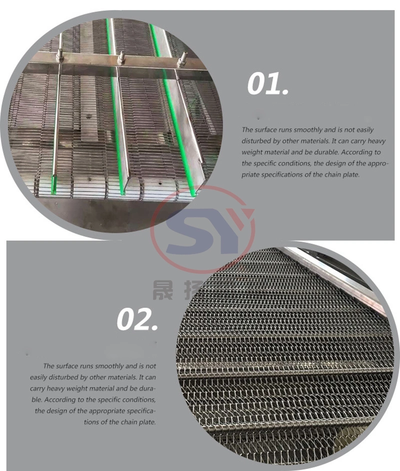 Stainless Steel 304 Wire Mesh Belt Conveyor with Cooling Dying for Fried Baked Food