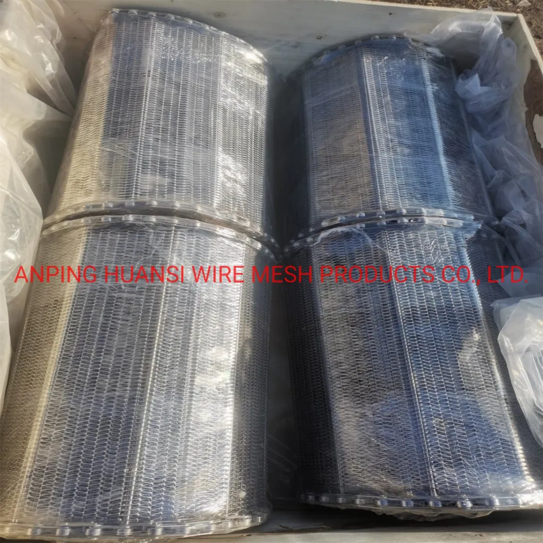 Stainless Steel Wire Belt/Galvanized Metal Mesh Conveyor Belting Pitch 100