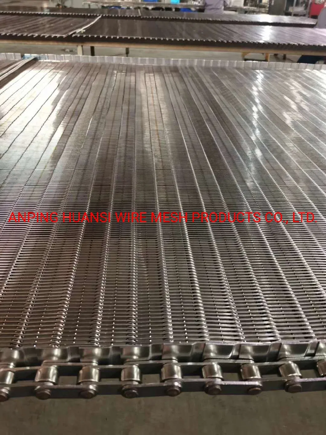Stainless Steel Wire Belt/Galvanized Metal Mesh Conveyor Belting Pitch 100