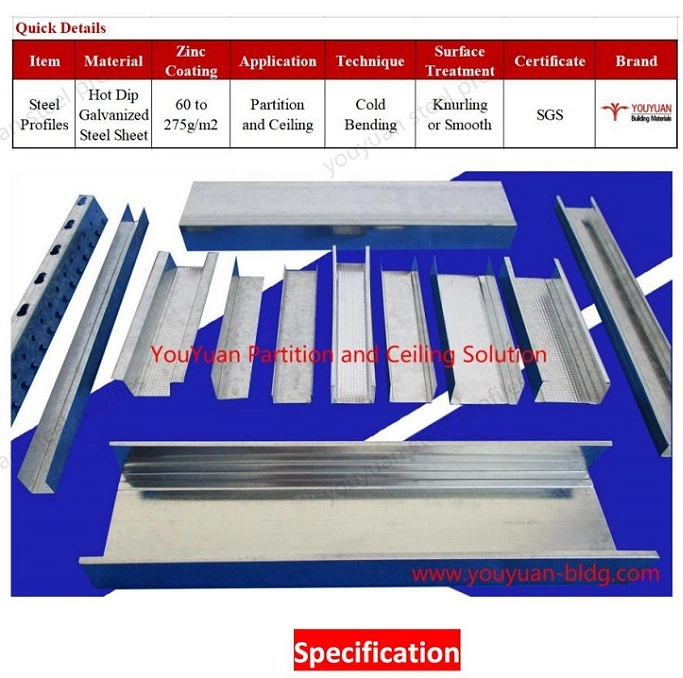 Steel Wall Angle Bar/Extruded Omega Profile/Drywall Corner Bead/Metal Profiles for Ceiling