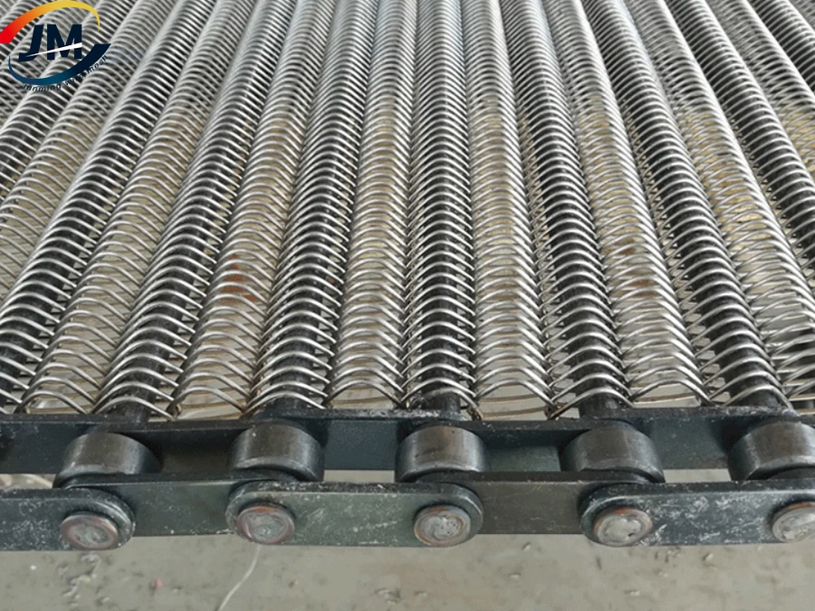 304 Stainless Steel Food Conveyor Belt Transmission Chain Spiral Metal Wire Mesh Belting in Industry