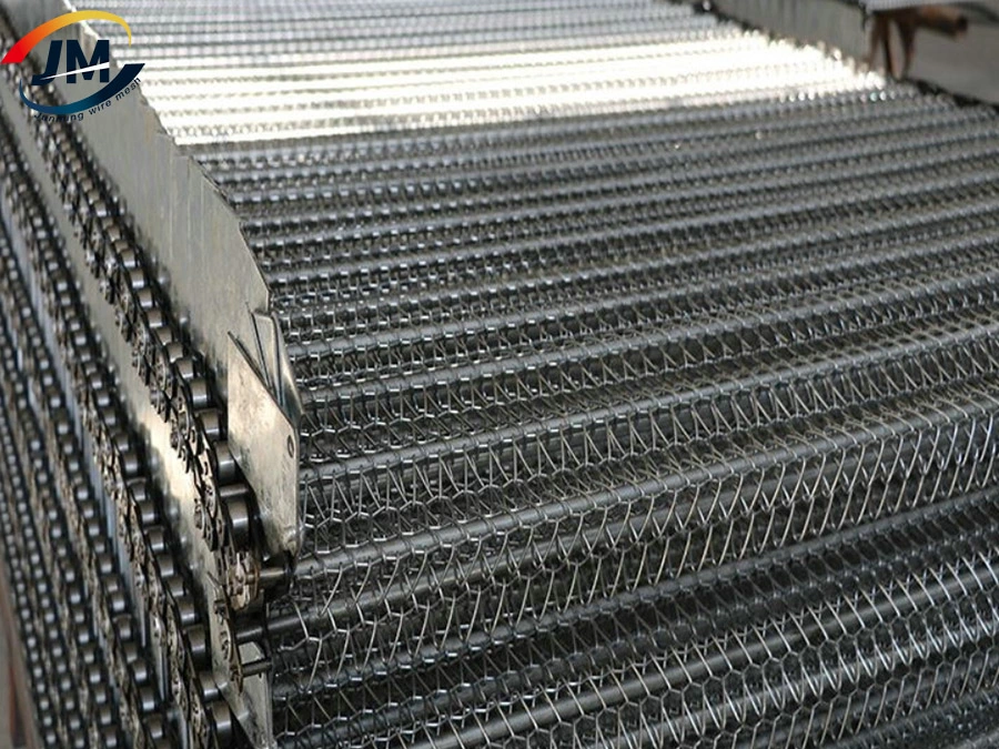 304 Stainless Steel Food Conveyor Belt Transmission Chain Spiral Metal Wire Mesh Belting in Industry