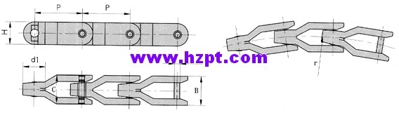 Double Flex Chain Toothen Side Metal Stainless Steel China Series Large Pitch Best Price Manufacture Special Attachments Double Sharp to Type Conveyor Chains