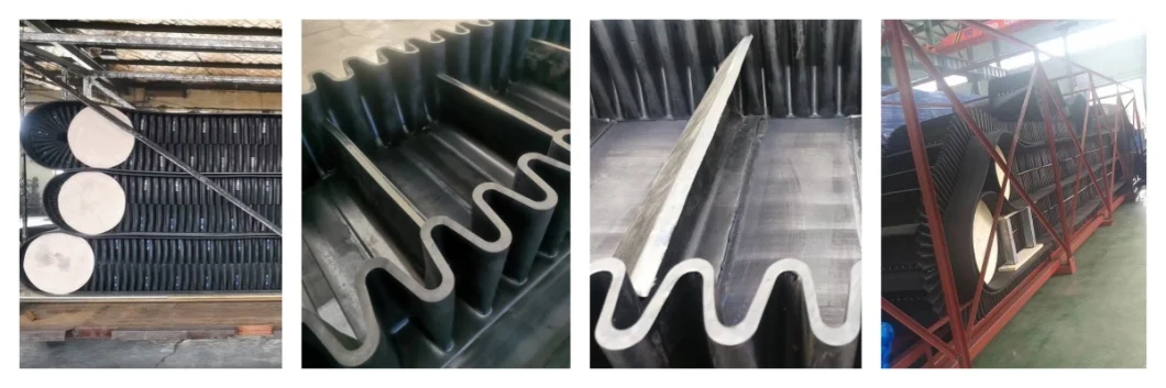 Abrasion 90mm3 Ep Nn Chevron Steel Cord Pipe Sw Solid Woven PVC Pvg Bucket Elevator and Rough Top Conveyor Belt