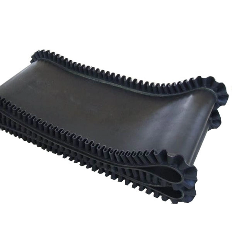 Large Inclination Skirt Rubber Sidewall Conveyor Belt, Suitable for 0-90 Degree Conveying