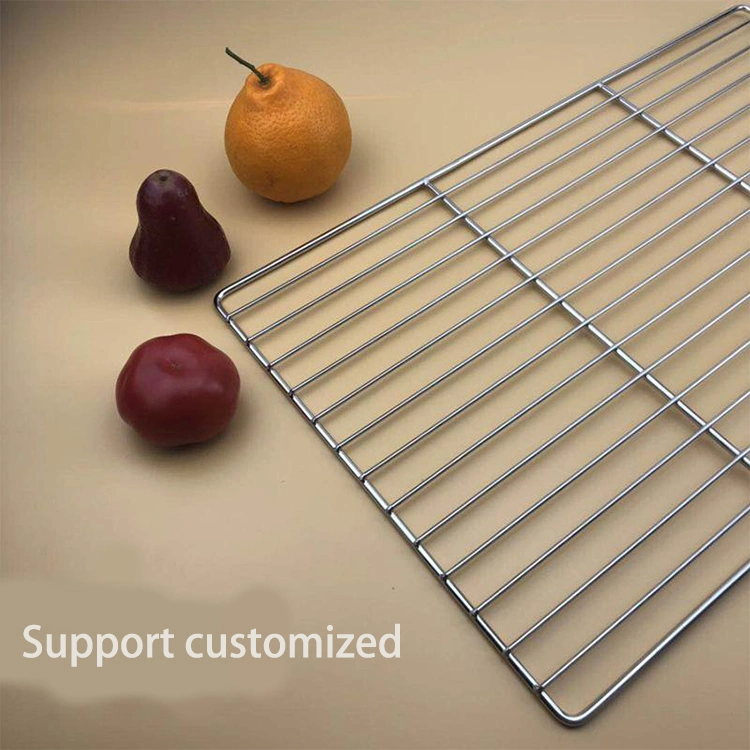 Commercial Chrome Plated BBQ Barbecue Stainless Steel Grill Grate Oven Shelf Rack Wire Baking Tray Net Cooking Oven Grid