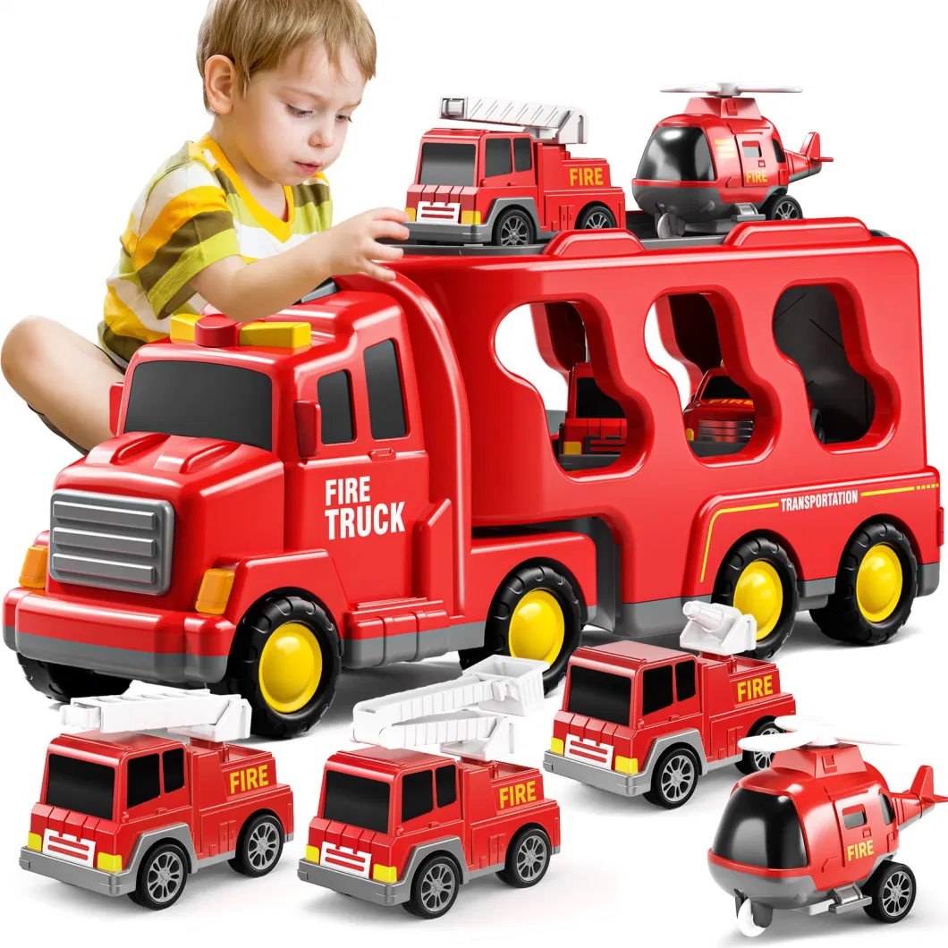 Construction Truck Carrier Truck Cars Friction Power Toy for Toddlers
