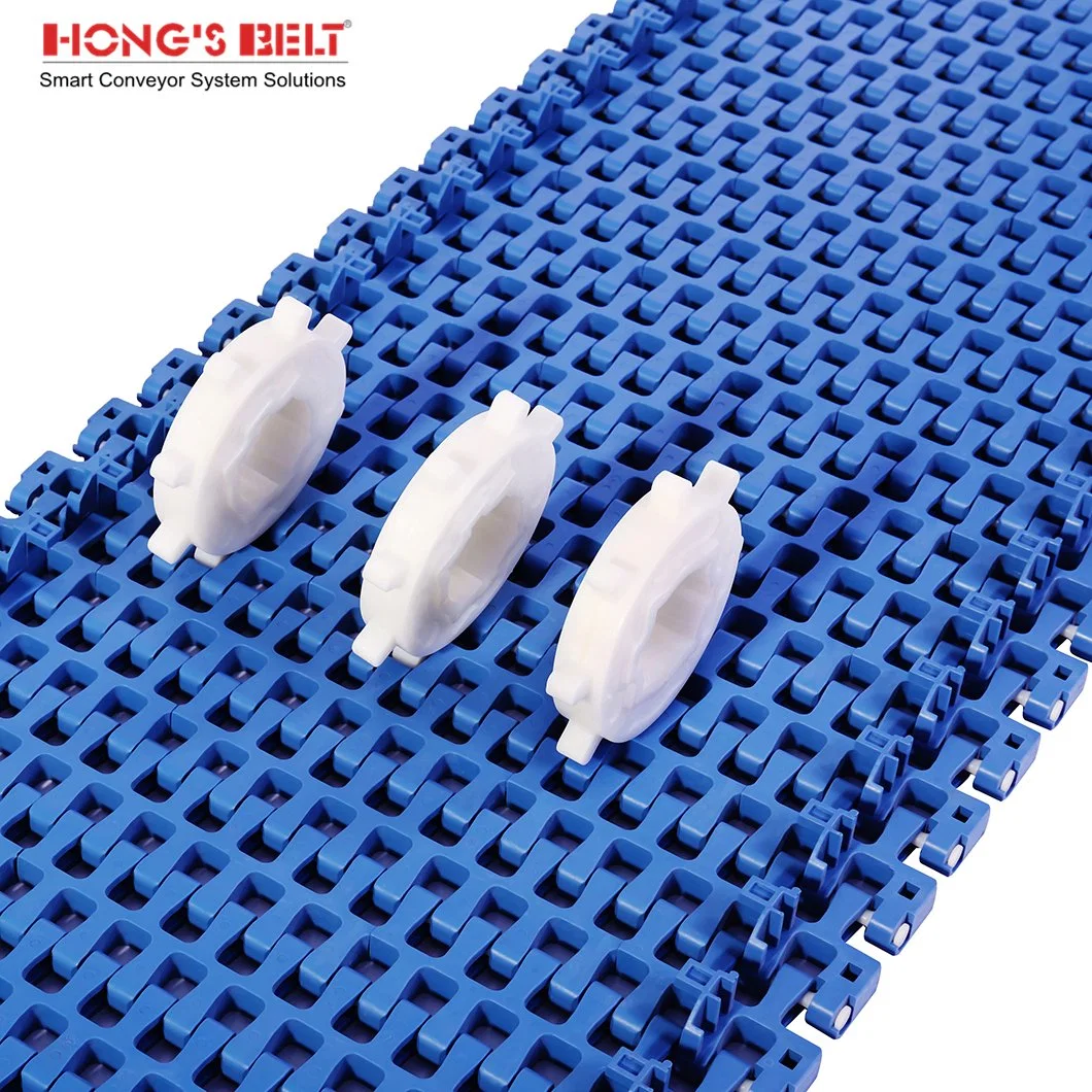 Hongsbelt HS-300b-HD-GB Curved Modular Plastic Conveyor Belt for Turning Conveyors