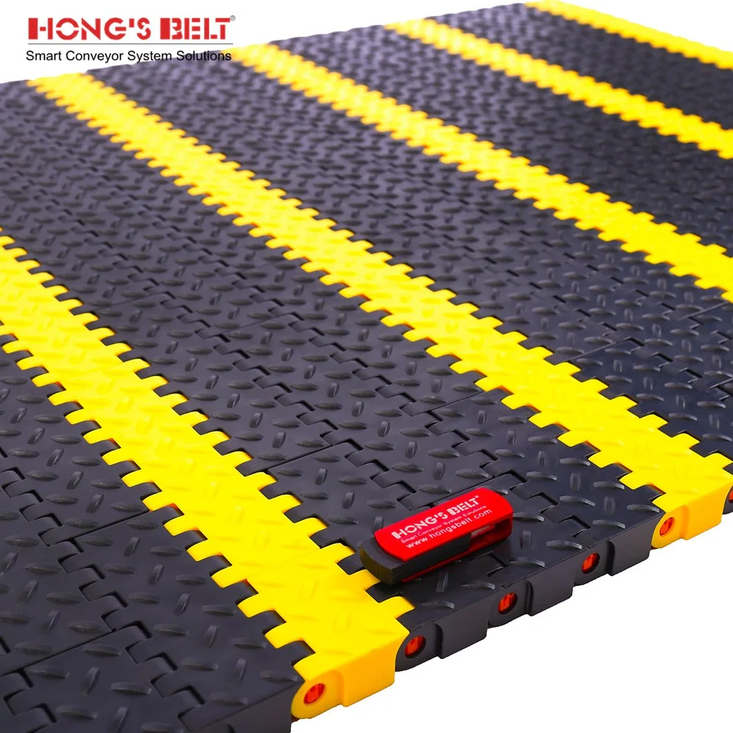 Hongsbelt Heavy Duty Diamond Top Modular Plastic Conveyor Belt for Automotive Industry