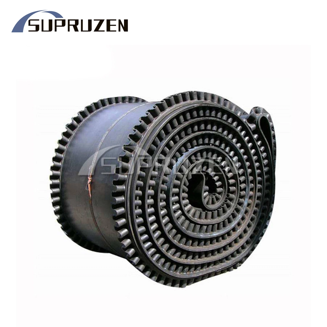 Sunmu Industry 35 - 360mm Cleat Height Hot Selling Rubber Conveyor Belt China Suppliers Gravel Rubber Conveyor Belt Used for Heavy Duty Rubber Belt Conveyors