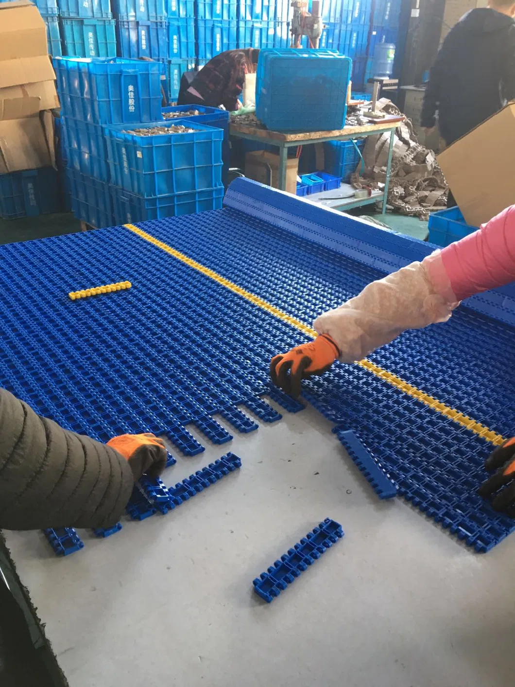 Straight Transporter Conveyor Plastic Modular Belt for Corrugated Box Factory