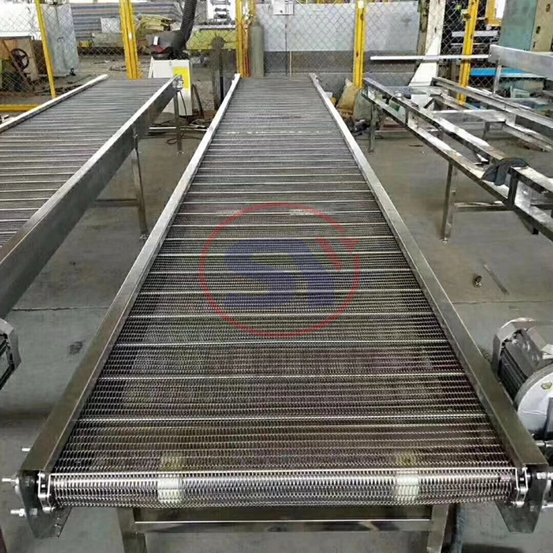 Stainless Steel 304 Wire Mesh Belt Conveyor with Cooling Dying for Fried Baked Food