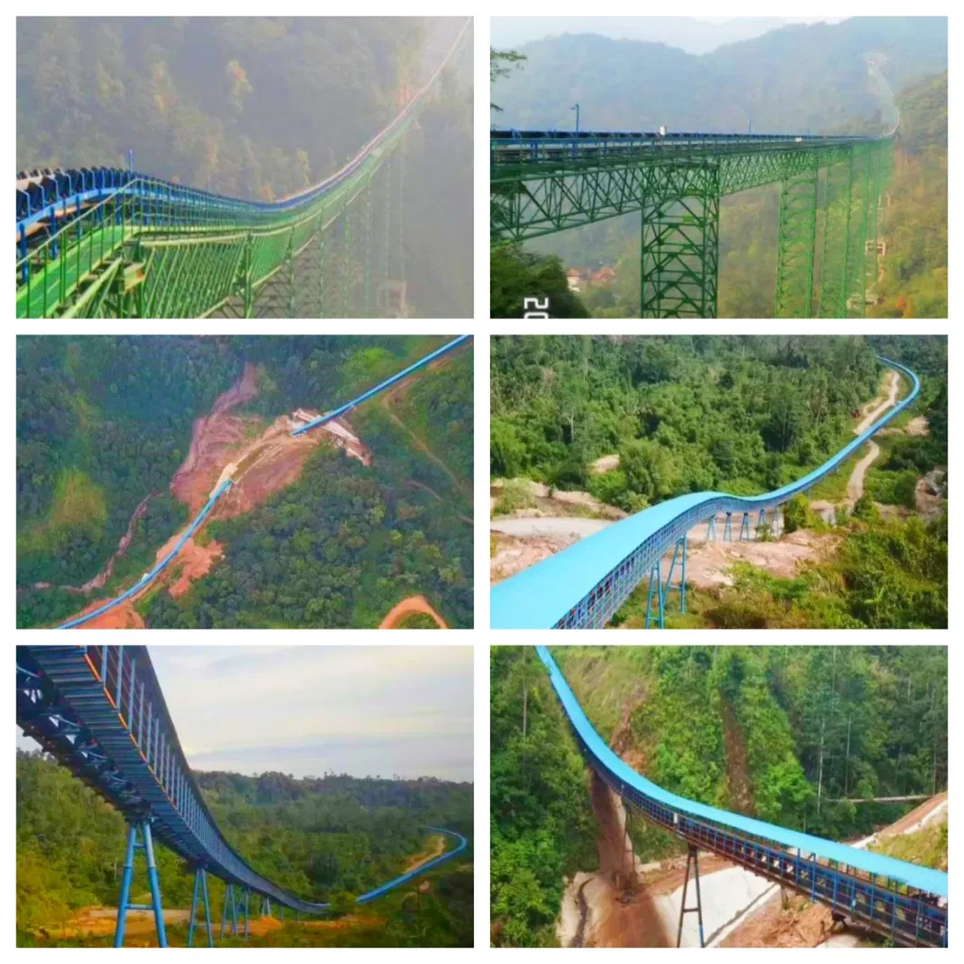 Long-Distance Overland Mining Belt Conveyer System for Coal Steel Metallury Mines Port Cement Chemical Power Plant