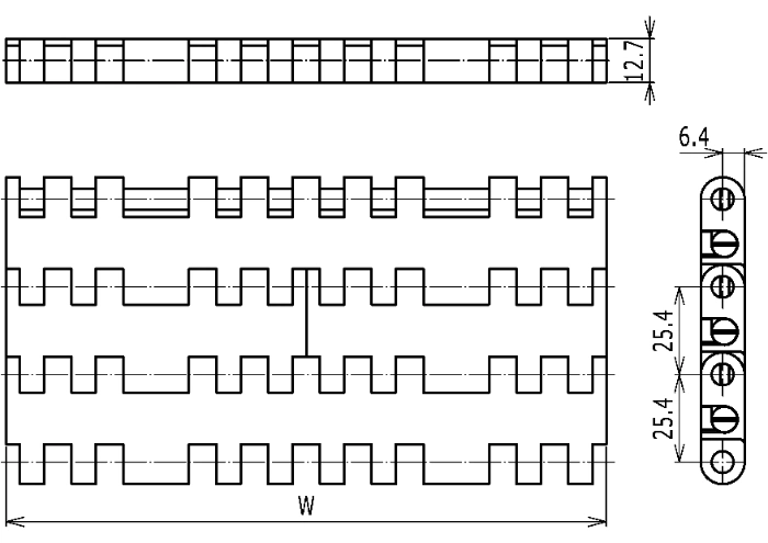 Haasbelts Plastic Conveyor Solid Top 7705 Modular Belt