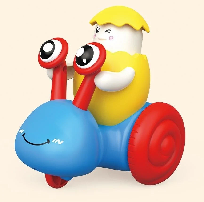 Baby Children Plastic Friction Toy Plastic Vehicles Baby Friction Sliding Cartoon Cute Snail Press and Go Toys