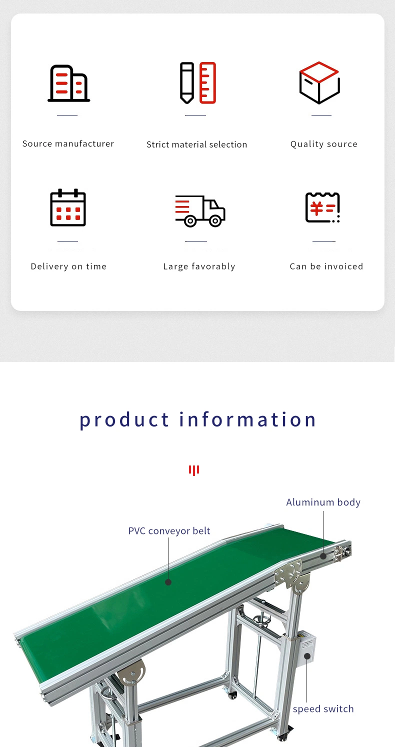 PVC PU Speed-Adjustable Conveyor Belt for Sugar Food and Beverage Industry