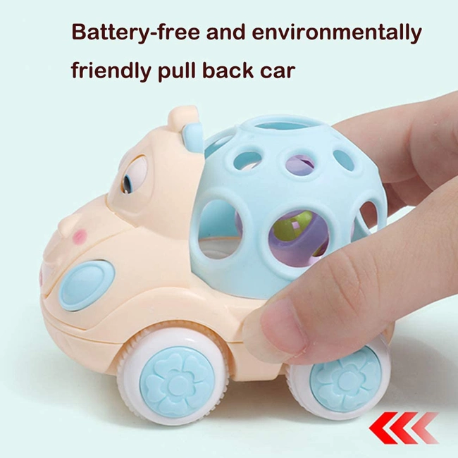 Friction Powered Soft Shell Car Toy 4 Colors 2 Style Mixing Interesting Kids Toys Car Toddlers Funny Toys with Jingle Bells