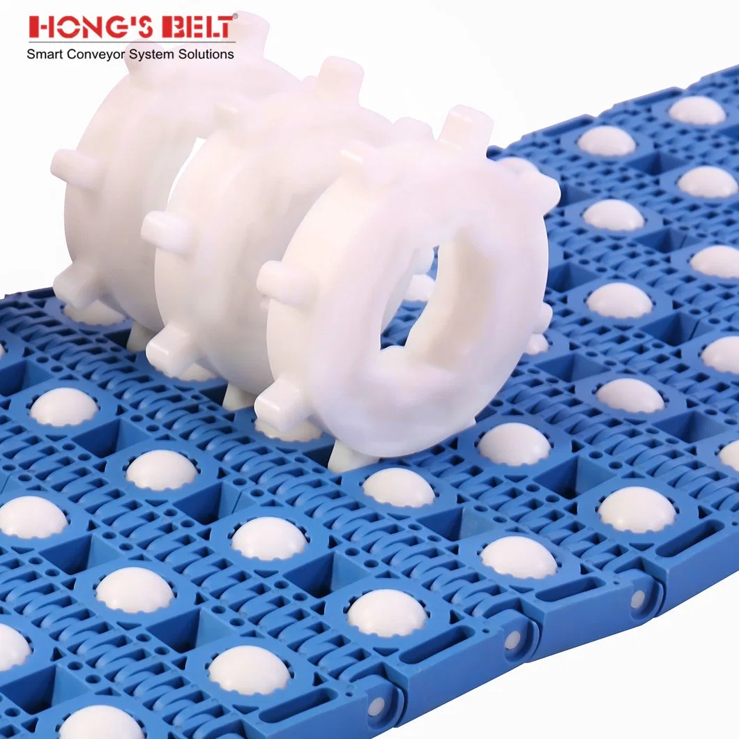 Hongsbelt Modular Plastic Conveyor Belt Parts Modular Conveyor Belt for Tire, Logistics, Corrugated Industry