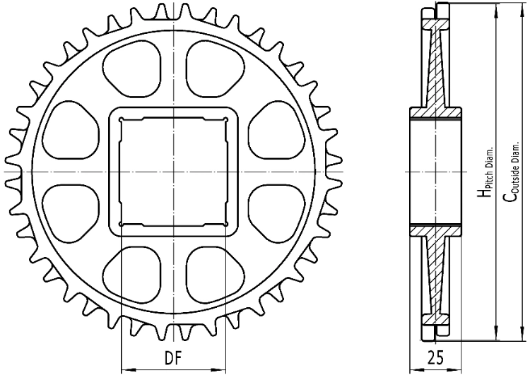 Haasbelts Chains Turning Radius Flush Grid S2400 for Turning Conveyors Plastic Modular Belts