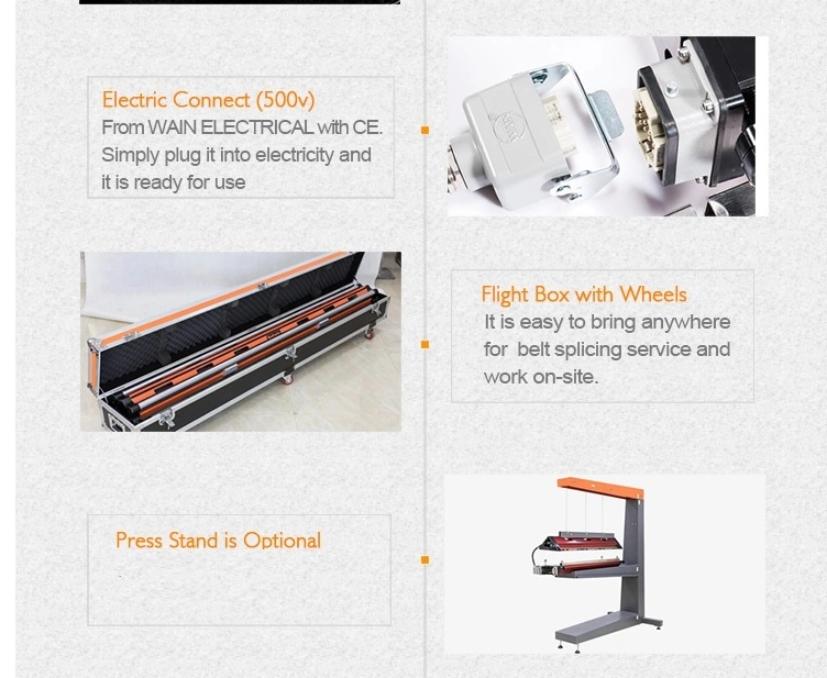 Heating Hot Splicing Air Cooled Press Belt Vulcanizing for 1200mm Belt Width