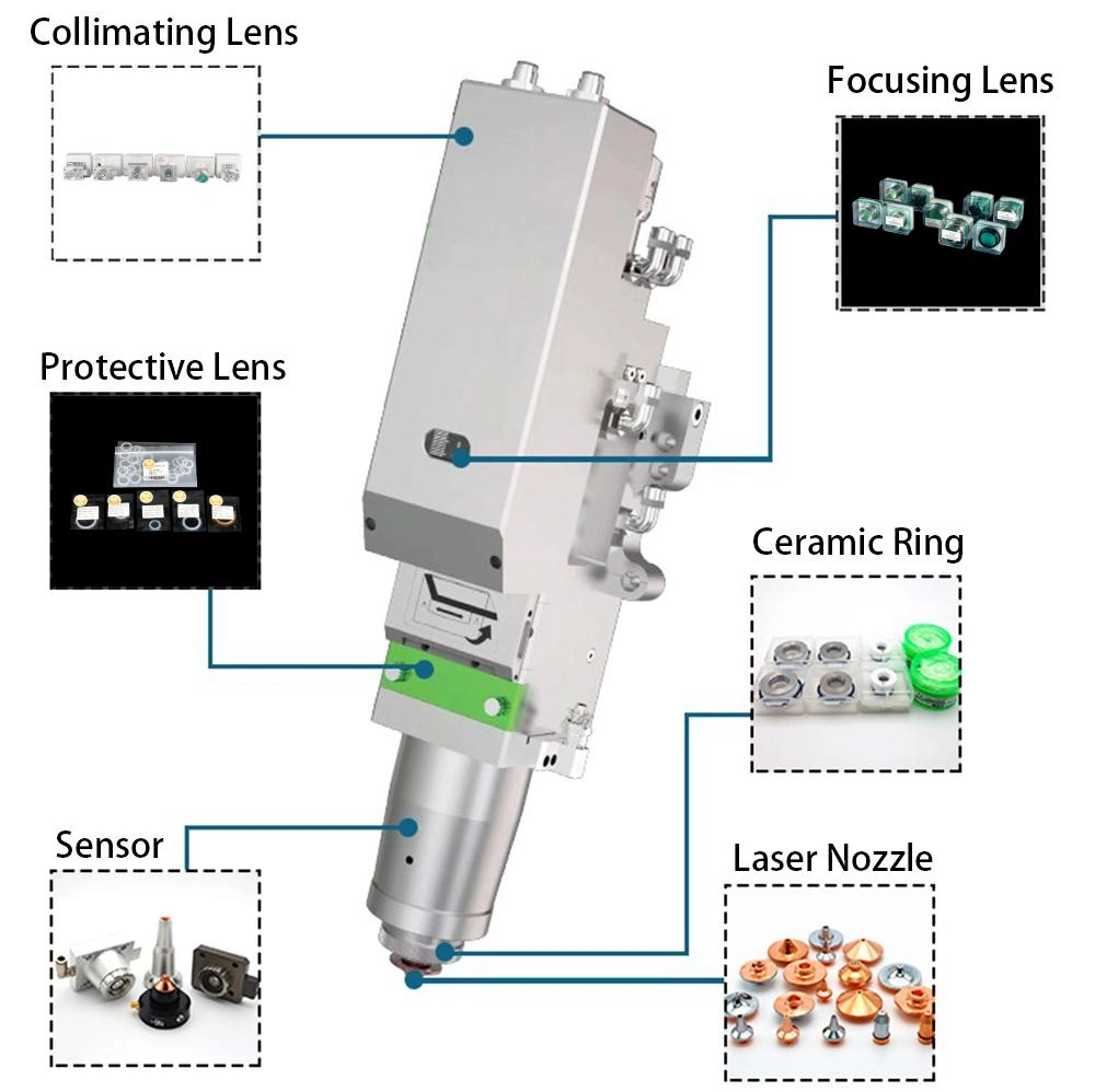 Laser 3D Ceramic Ring Nozzle Assembly Thread M8 M11 Components for Wsx Sw15b Sw20 Nc30c Fiber Laser Cutting Head Sensor