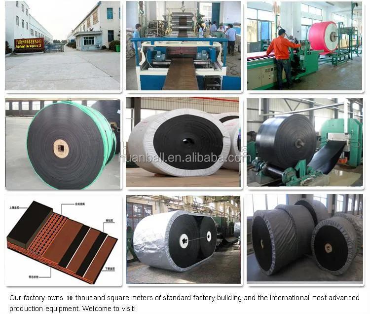 Huanball China Polyester/Ep Rubber Conveyor Belt for Transport Crushed Stone