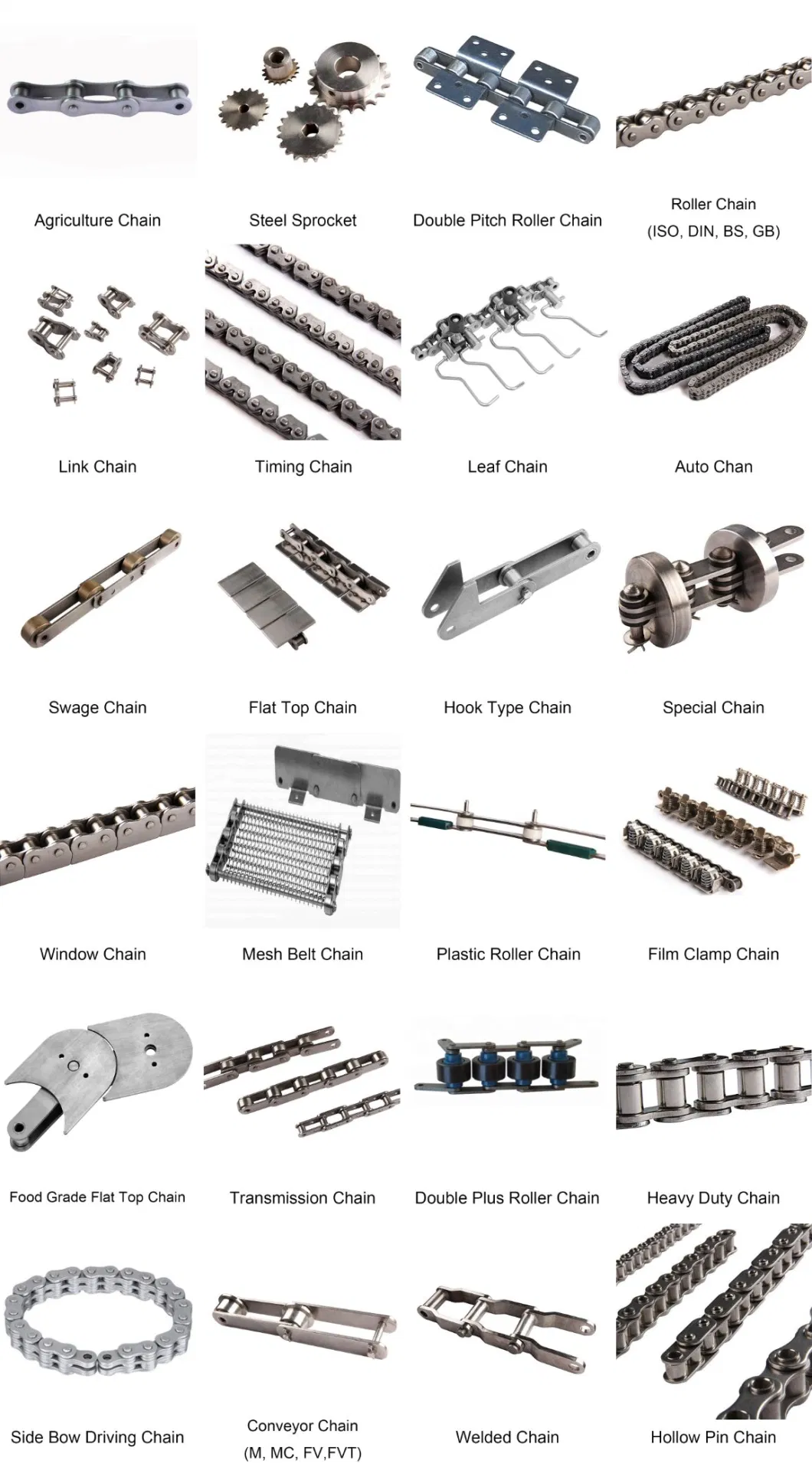 Conveyor Wire Flat Flex Chain 304 Stainless Steel Mesh Belt Chains for Chemical Machinery