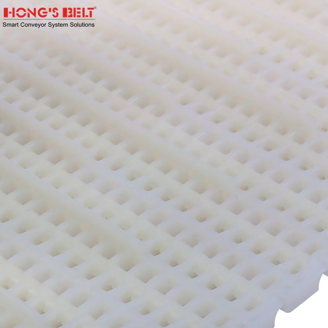 Hongsbelt Mesh Top Modular Plastic Conveyor Belt for Sea Food Processing