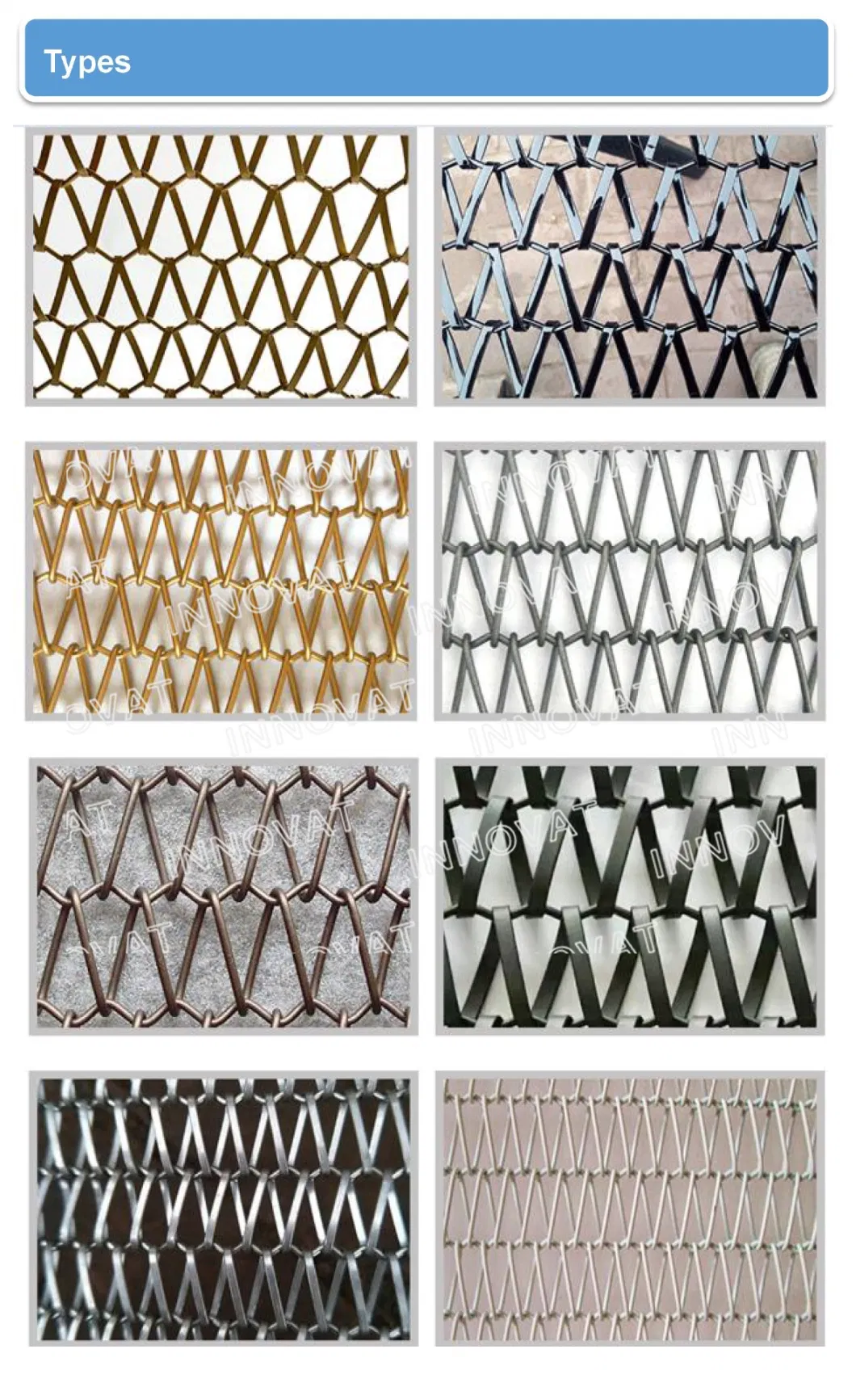 Architectural Decorative Spiral Wires Conveyor Belt Mesh