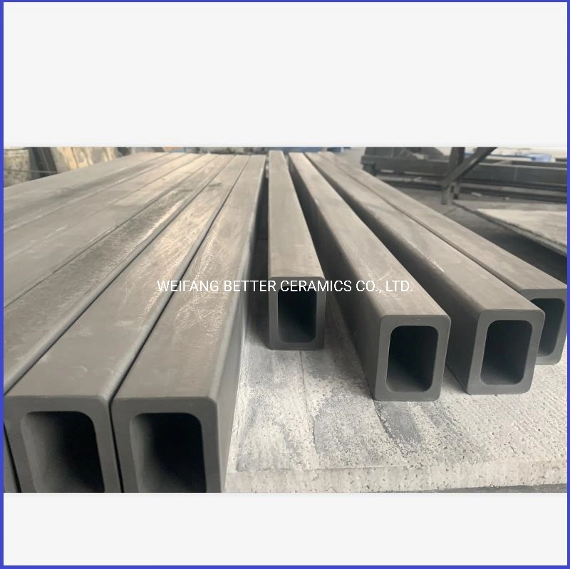 Sintering Silicon Carbide Ceramic Tubes Kiln Furnitures Sisic/Rbsic Beams Square Beams Maximum Operating Temperature 1380 degrees