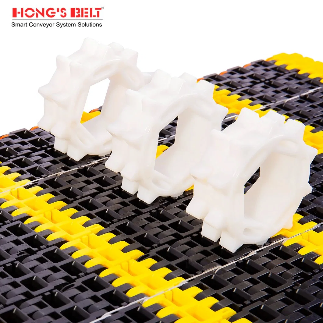 Hongsbelt Heavy Duty Diamond Top Modular Plastic Conveyor Belt for Automotive Industry