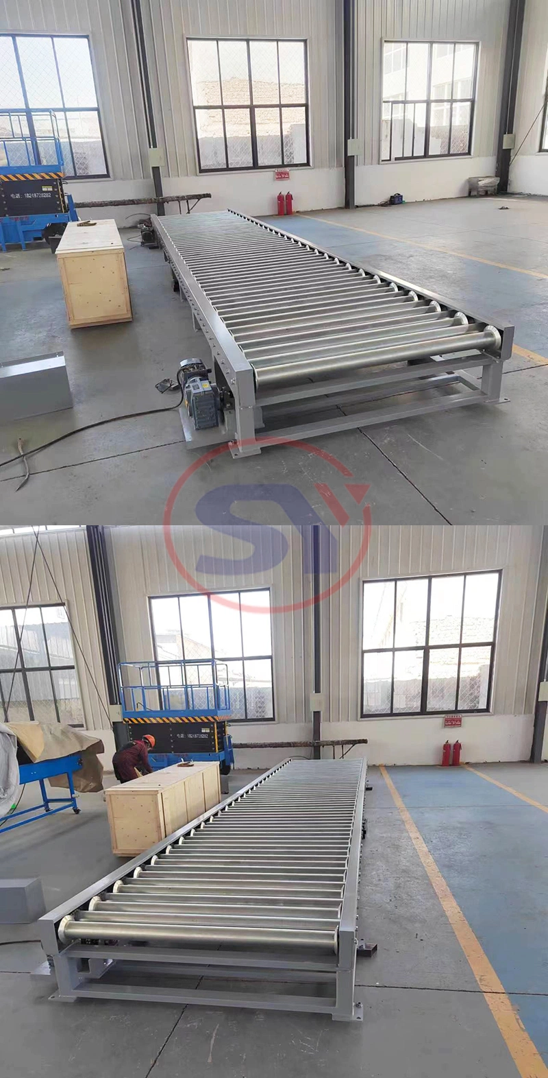 Automatic Food Grade Stainless Steel Fruit Conveying Sorting Packing Roller Conveyor
