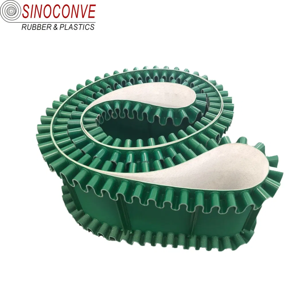 Low Price High Quality 2.0mm Green Industrial Rough Surface PVC Conveyor Belt
