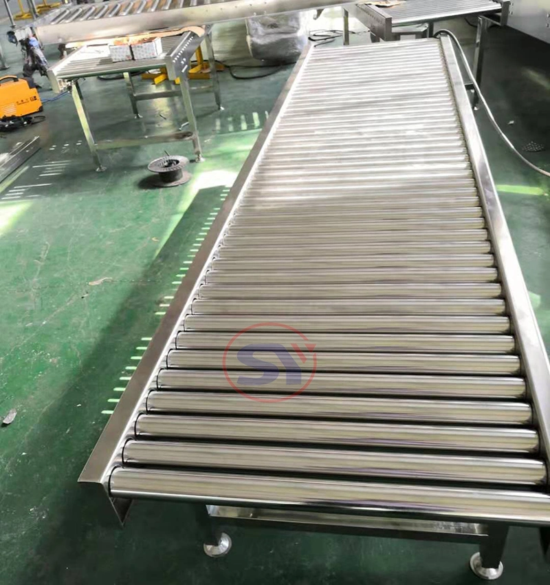 Powered Turning Tapered Roller Conveyer for Combining Conveyor Line