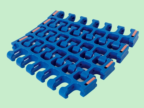 Haasbelts Plastic Chains 2400b Radius Flush Grid Modular Belt for Turning Conveyors