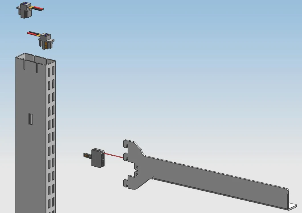 Wireless Shelf Power Track Built-in Design Adapted to Shelf Corner Perfectly