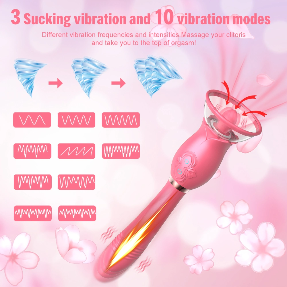 Wand Massager Tongue Vibrator Friction 10 Vibration Modes for Clitoris and Breasts and Clitoris Sex Toy