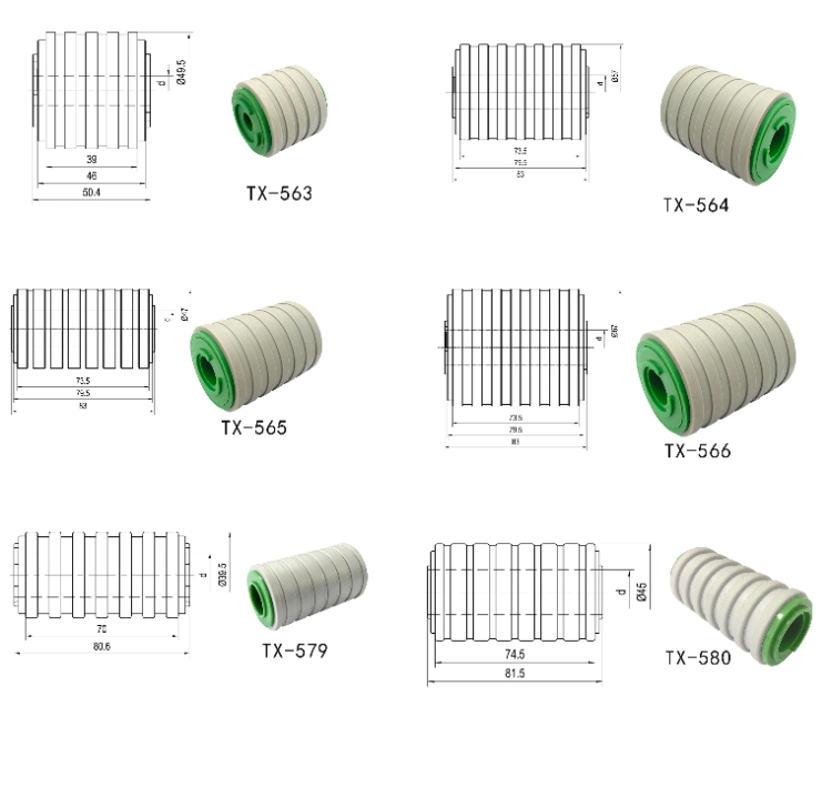 Haasbelts Conveyor Rubber Chain Stretcher Roller