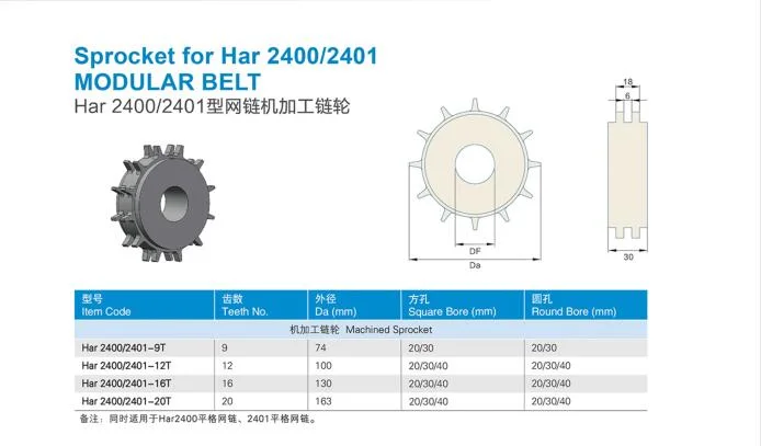 Turning Plastic Hairise 2400 Belt with ISO&amp; CE &FDA Certificate