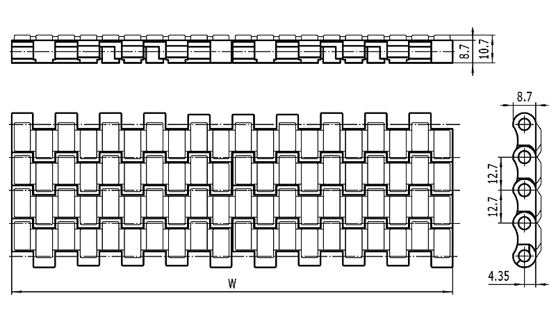 Newly Designed Friction Top Modular Belt (VG2120)