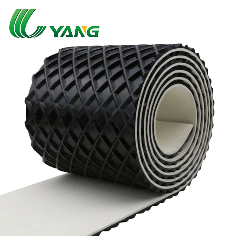 8.5mm Thick Three Cloth Three Glue High Friction Coefficient Woodworking Machinery Black Diamond Woodworking PVC Conveyor Belt