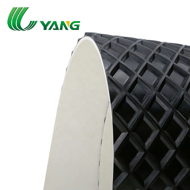 8.5mm Thick Three Cloth Three Glue High Friction Coefficient Woodworking Machinery Black Diamond Woodworking PVC Conveyor Belt