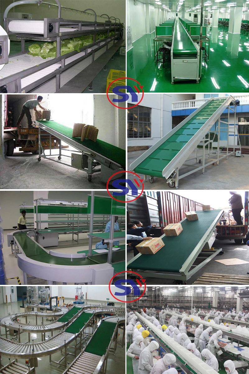 Flat 90 Degree Curve Belt Conveyor Turning Conveyer for Garment Factory