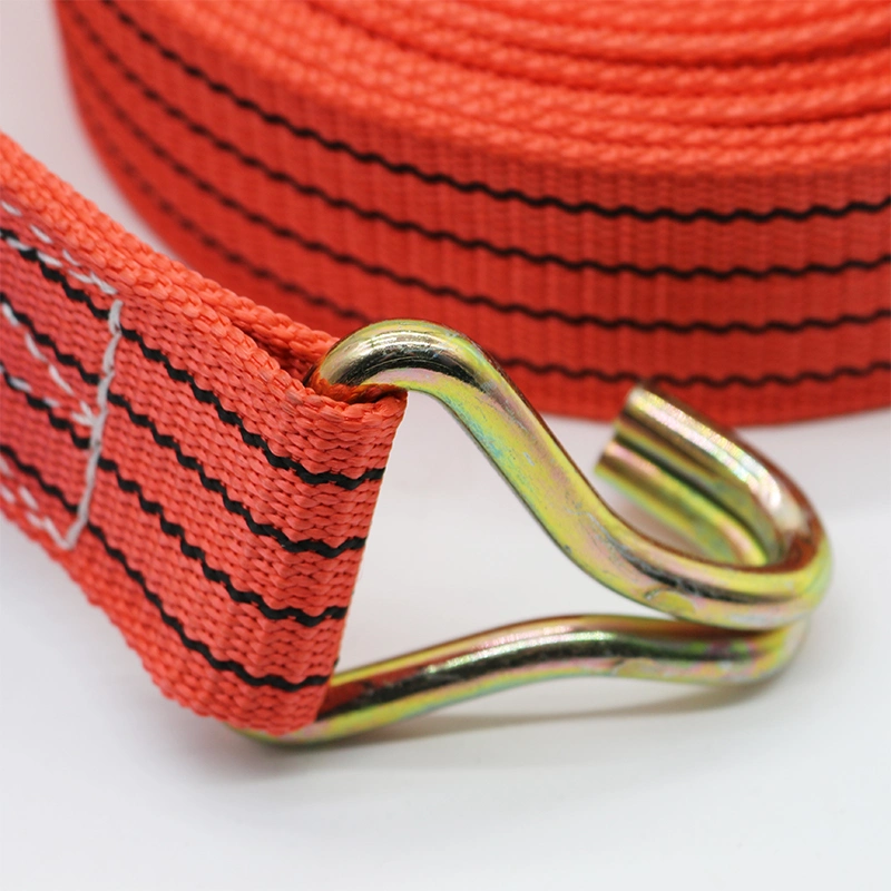 Manufacturer PP Width 50mm Red Ratchet Buckle Tie Down Cargo Lashing Belts