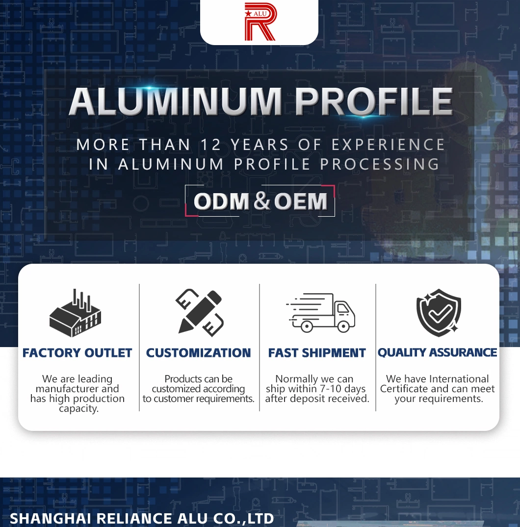 Aluminum Aluminium Profile for Metal Sliding Window Door and Casement Awing Glass Window