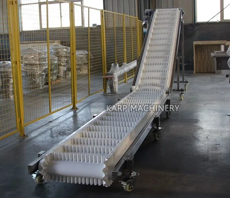 Rubber/PU/PVC/Stainless Steel Z Type Incline Vertical Belt Conveyor Conveying System