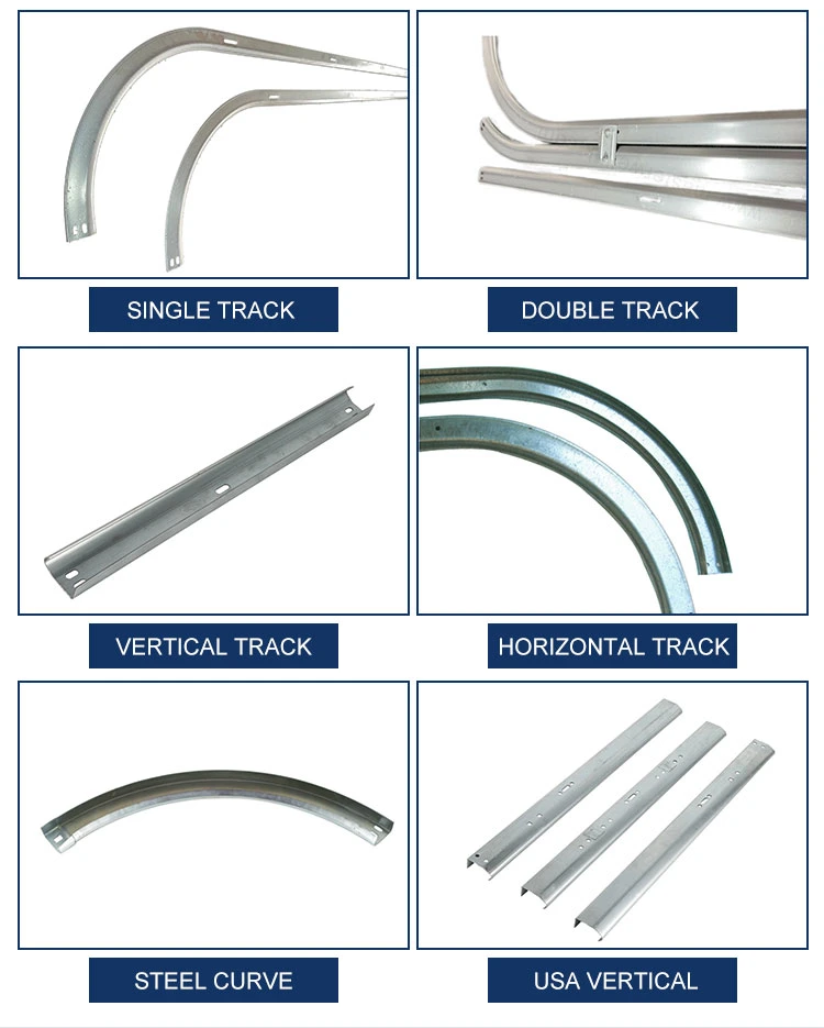 Garage Door Precision Rails Elevated Sectional Corner Horizon Curve Track R10 Based High Speed Garage Door Track